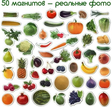 Набір магнітів "Фрукти і овочі" Magdum ML4031-15 EN