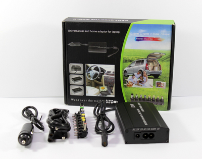 Блок живлення для ноутбука Power Inverter laptop 901 12v 220v комплектом перехідників