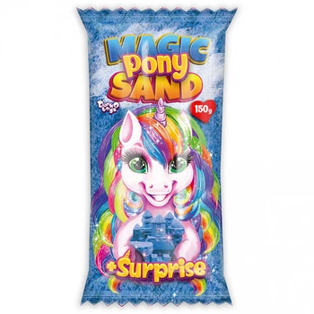 Кинетический песок "Magic Pony Sand" Danko Toys MPS-01 рус, 150 г Синий