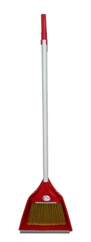 Веник и совок с ручкой Zambak Plastik Лентяйка красная ZB-128