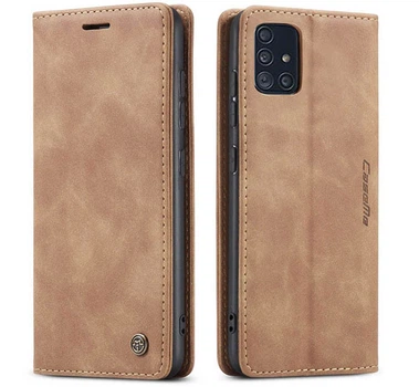 Чохол книжка з магнітом CaseMe на Samsung Galaxy A71 A715 Brown (14074-30)