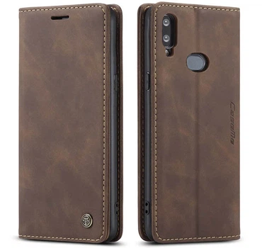 Чехол книжка с магнитом CaseMe на Samsung Galaxy A10s A107 Dark Brown (14070-05)
