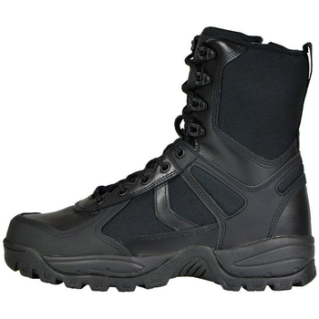 Тактичні шкіряні черевики Mil-tec PATROL шнурки + блискавка чорні Р-р 43UA (12822302_11)