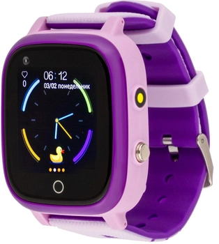 Детские смарт-часы AmiGo GO005 4G WIFI Thermometer Purple (747019)