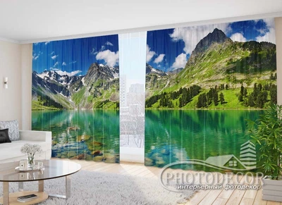 Фото Шторы PHOTODECOR "Великие горы у озера" 1 кв.м
