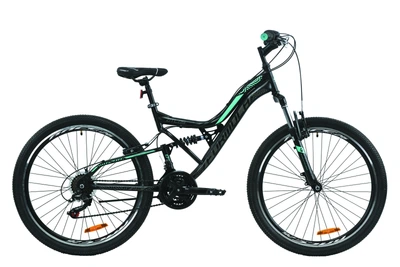 Велосипед двухподвес горный (спортивный) 26" Formula Atlas AM2 Vbr 2020 рама 17" черно-бирюзовый на рост 160-175 см (OPS-FR-26-377)