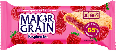 Упаковка мультизлакових батончиків АВК Major Grain Малина 40 г х 40 шт. (4823105809257)