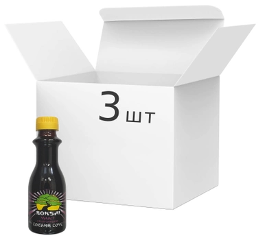 Упаковка соусів соєвих Bonsai Унагі кисло-солодких 240 мл х 3 шт (4820210550401)