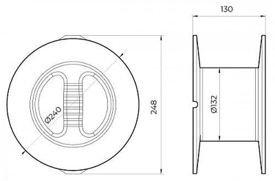 Пластиковая катушка e.f.es.rxj.06 для наматывания кабеля E.NEXT (s042203) 