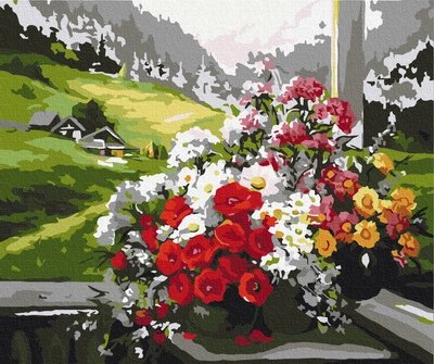 Картина за номерами Brushme Букети на вікні 40 x 50 (BS9500)