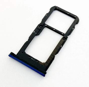 Лоток для сим карты и карты памяти для Huawei P Smart Plus (INE-LX1), синий, High copy