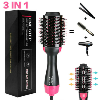 Фен щетка расчёска 3в1 One step Hair Dryer 1000 Вт 3 режима выпрямитель для укладки волос стайлер с функцией ионизации и керамическим покрытием