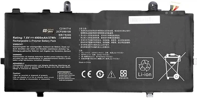 Аккумулятор PowerPlant для ноутбуков Asus VivoBook Flip 14 TP401MA (C21N1714) 7.6V 4900mAh (NB431427)