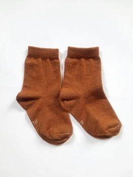Термоноски детские из шерсти мериноса BabyKo Merino (р14), темна охра