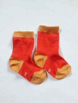 Термоноски детские BabyKo Merino. Носки из шерсти мериноса 90%. Размер 12. Оранжево-желтые