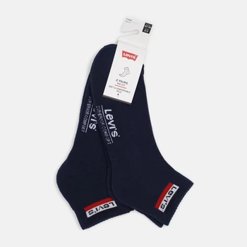 Набір чоловічих шкарпеток коротких бавовняних Levi`s Mid Cut Sportswear Logo Socks 2 Pack 902011001-198 39-42 2 пари Синій (8718824835020)