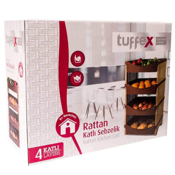 Этажерка 4-х секционная для овощей и фруктов Tuffex ТР-7013