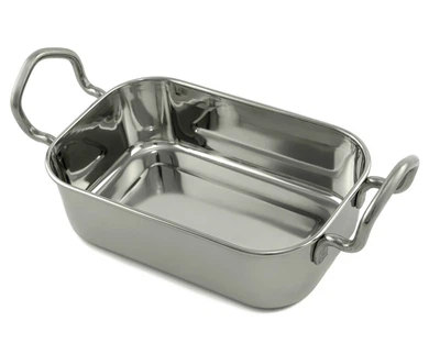 Форма прямоугольная с ручками для выпечки 450 мл. 14.5х9.5х4.2 см One Chef из нержавеющей стали