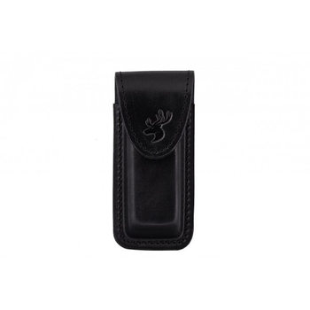 Подсумок, чехол для магазина ПМ (пистолет Макарова) формованный B на липучке (кожа, чёрный)
