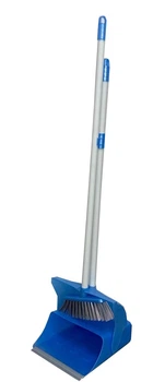 Щітка з ручкою і складним совком Zambak Plastik блакитний ZB-270
