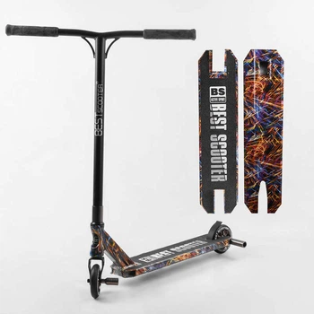 Самокат трюковый Best Scooter BS-77350 HIC-система, ПЕГИ, алюминиевый диск и дека, колёса PU, d=110мм, ширина руля - 60 см