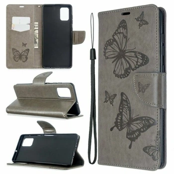 Чехол-книжка с рисунком UniCase Butterfly Pattern для Samsung Galaxy A71 (A715) - Grey