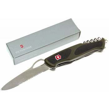 Ніж складаний Victorinox Delemont RangerGrip 179 Чорний-Зелений