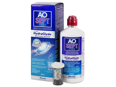 Раствор для контактных линз Alcon Aosept Plus HydraGlyde 360 мл(+ контейнер)