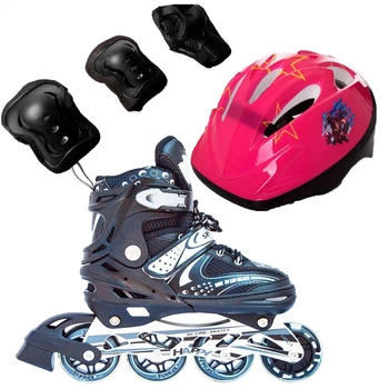 Роликовые коньки Ролики детские Happy Combo Disney ( + защита + шлем ) 29-33, Robo (Черный) (2T3007E)