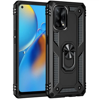 Ударопрочный чехол Serge Ring for Magnet для Oppo A74 4G Черный Без бренда