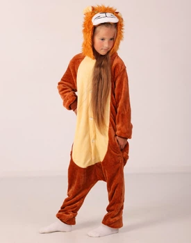 Піжама Кігурумі Kigurumi Лев Для Дітей І Підлітків Коричневий 155-165 см. (2025)