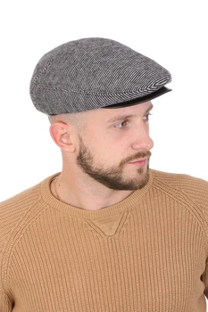 Кепка мужская из трикотажа с кожаным козырьком 57 Shlyapka (SC35232)