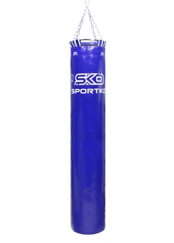 Мешок боксерский Sportko МП06 ПВХ h-180см ᴓ-35см вес-70кг с кольцом и цепями blue