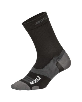 Компрессионные спортивные носки 2XU, Vectr Light Cushion Crew, S (35-38), черный/титановый
