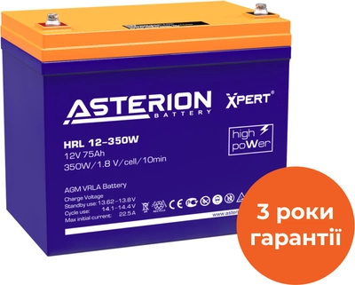 Аккумуляторная батарея Asterion HRL 12-350 W Xpert 12V 75Ah AGM