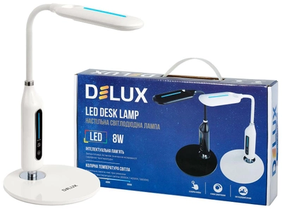 Настільна світлодіодна лампа Delux TF-510 8 Вт біла (90018127)