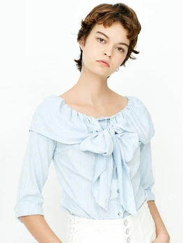 Блуза Only 117353504 XS (91213XS) Голубой