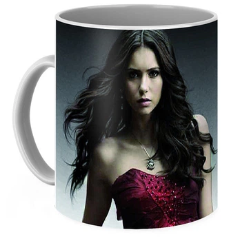 Кружка Дневники Вампира The Vampire Diaries Елена керамика, белого цвета 330мл.