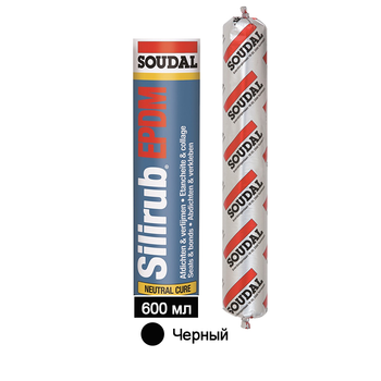 Герметик силиконовый нейтральный Soudal SILIRUB EPDM 600мл черный (0000200000000316E6) Соудал