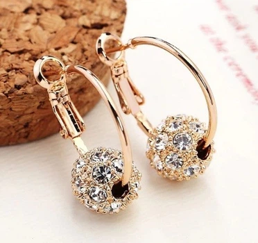Серьги женские позолоченные Шарм Gold Shazzam