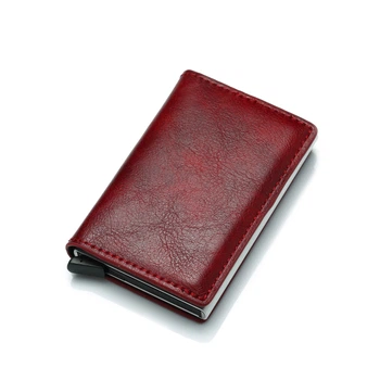 Кошелек для карточек с защитой RFID Красный (687-3)