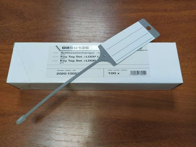 Бірки для ключів SERWO, LOOP LONG з довгим вушкам, сірі, 100 шт. 0850136