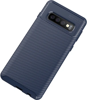Чохол-накладка TOTO TPU Carbon Fiber 1,5mm Case Samsung Galaxy S10 Dark Blue