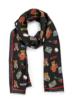 Шарф Moschino женский черный (3313-5)