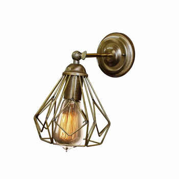 Бра в стиле лофт 100lamp Milan E27 бронза (NL 5380-1 BN)