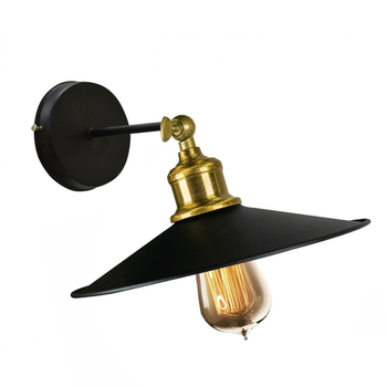 Бра в стиле лофт 100lamp Brooklyn E27 черный (NL 117-260-1)