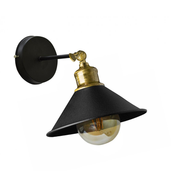 Бра в стиле лофт 100lamp Harlem E27 черный (NL 210-1)