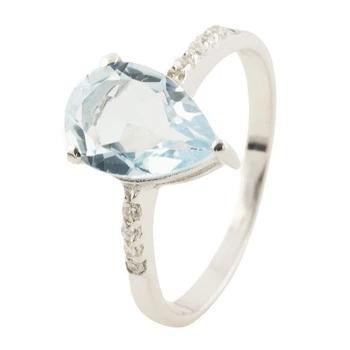 Серебряное кольцо с натуральным топазом 2.187ct, вес изделия 2,53 гр (0513607)