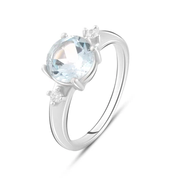 Серебряное кольцо с натуральным топазом 2.248ct, вес изделия 2,85 гр (2089407)