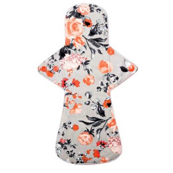 Прокладка многоразовая гигиеническая для менструации Ecotim for girls Ночная 6 капель принт Розы на сером 00075602